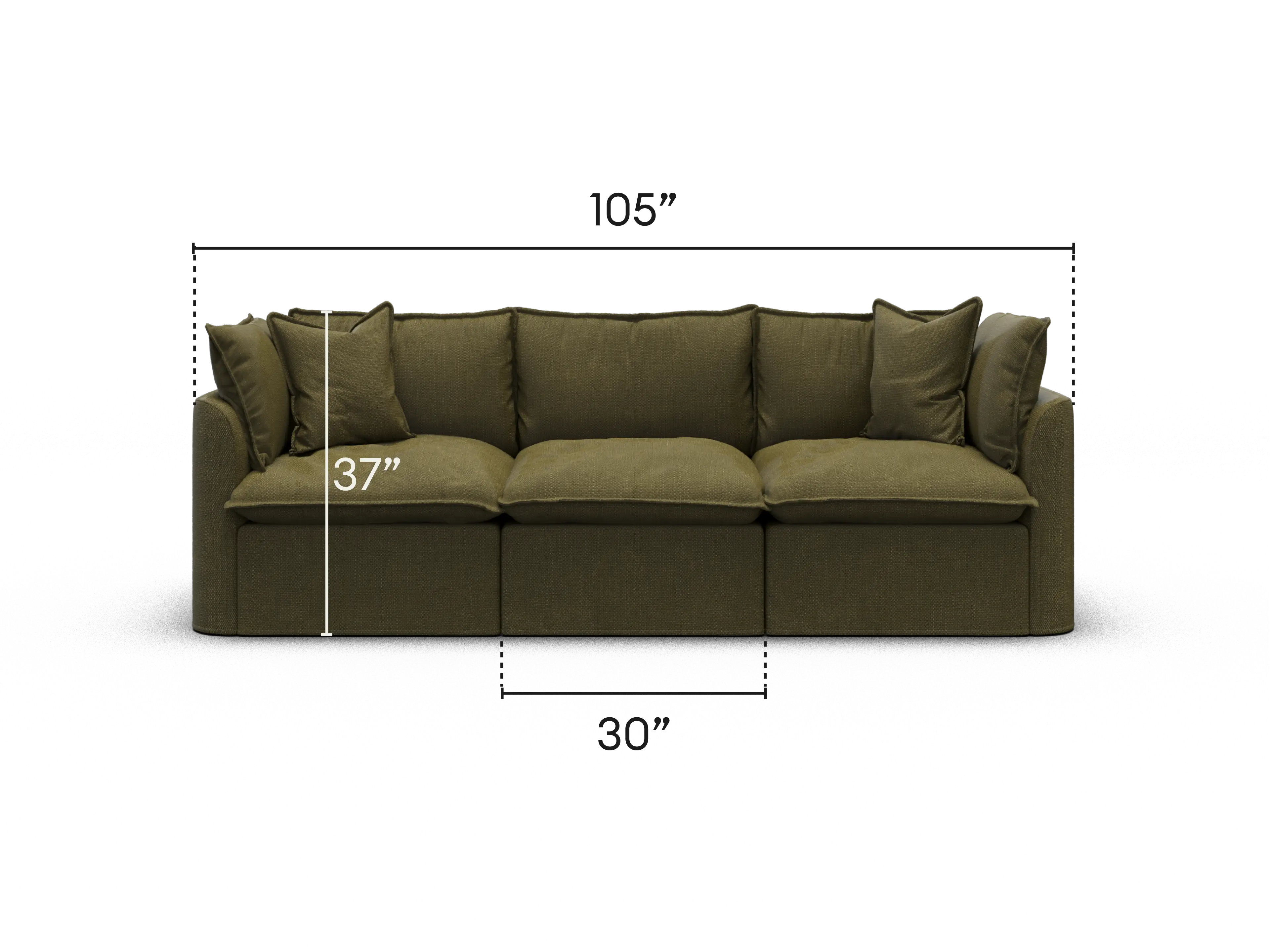 Tamarama Modular Sofa - Regular / 3 Sections / Forest Walk