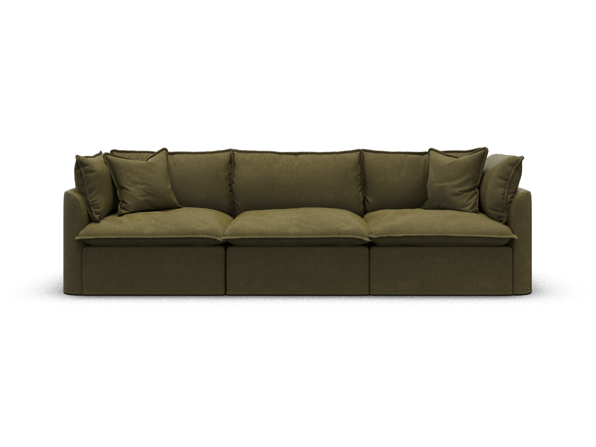 Koala Tamarama 3-section modular sofa in Forest Walk, extra-wide, studio shot on white