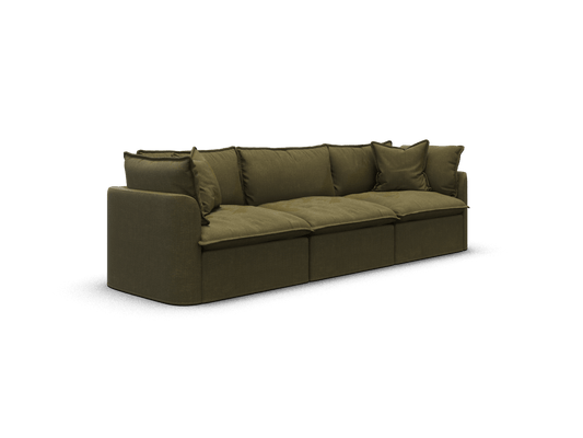 Koala Tamarama 3-section modular sofa in Forest Walk, extra-wide, studio shot on white