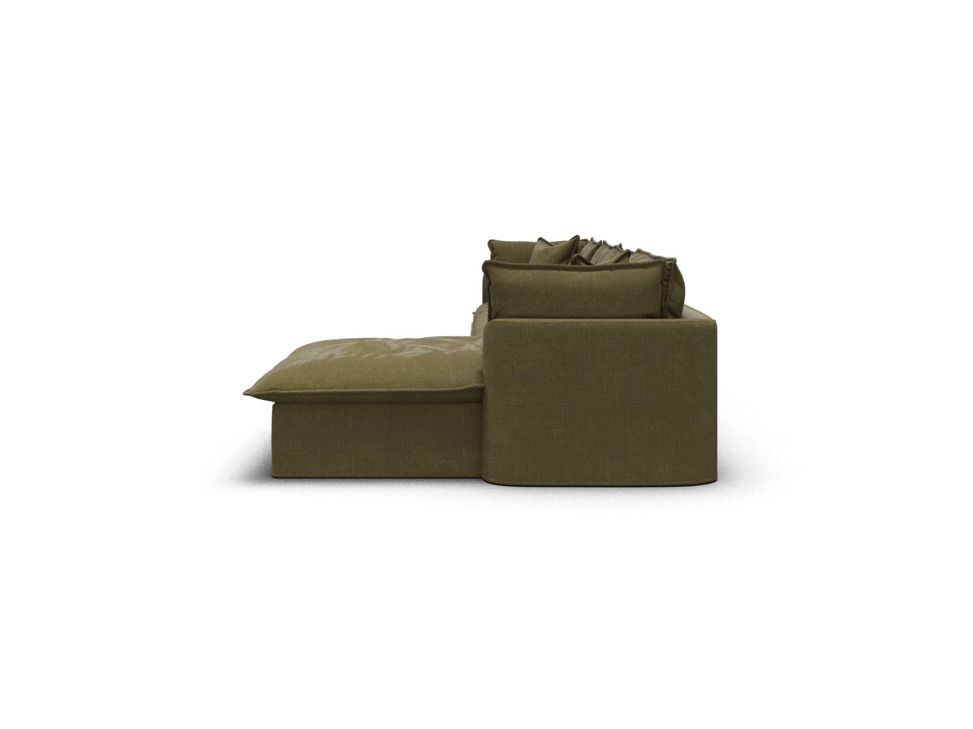 Koala Tamarama 4-section modular sofa with chaise in Forest Walk, regular, studio shot on white