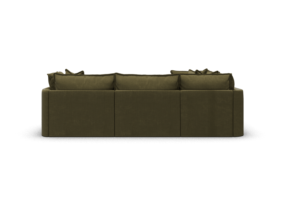 Koala Tamarama 4-section L-shape sectional in Forest Walk, extra-wide, studio shot on white