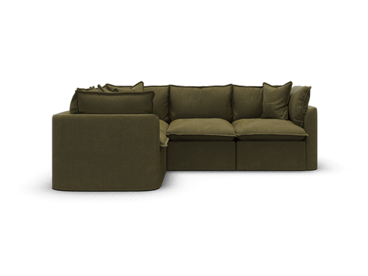 Koala Tamarama 4-section L-shape sectional in Forest Walk, regular, studio shot on white