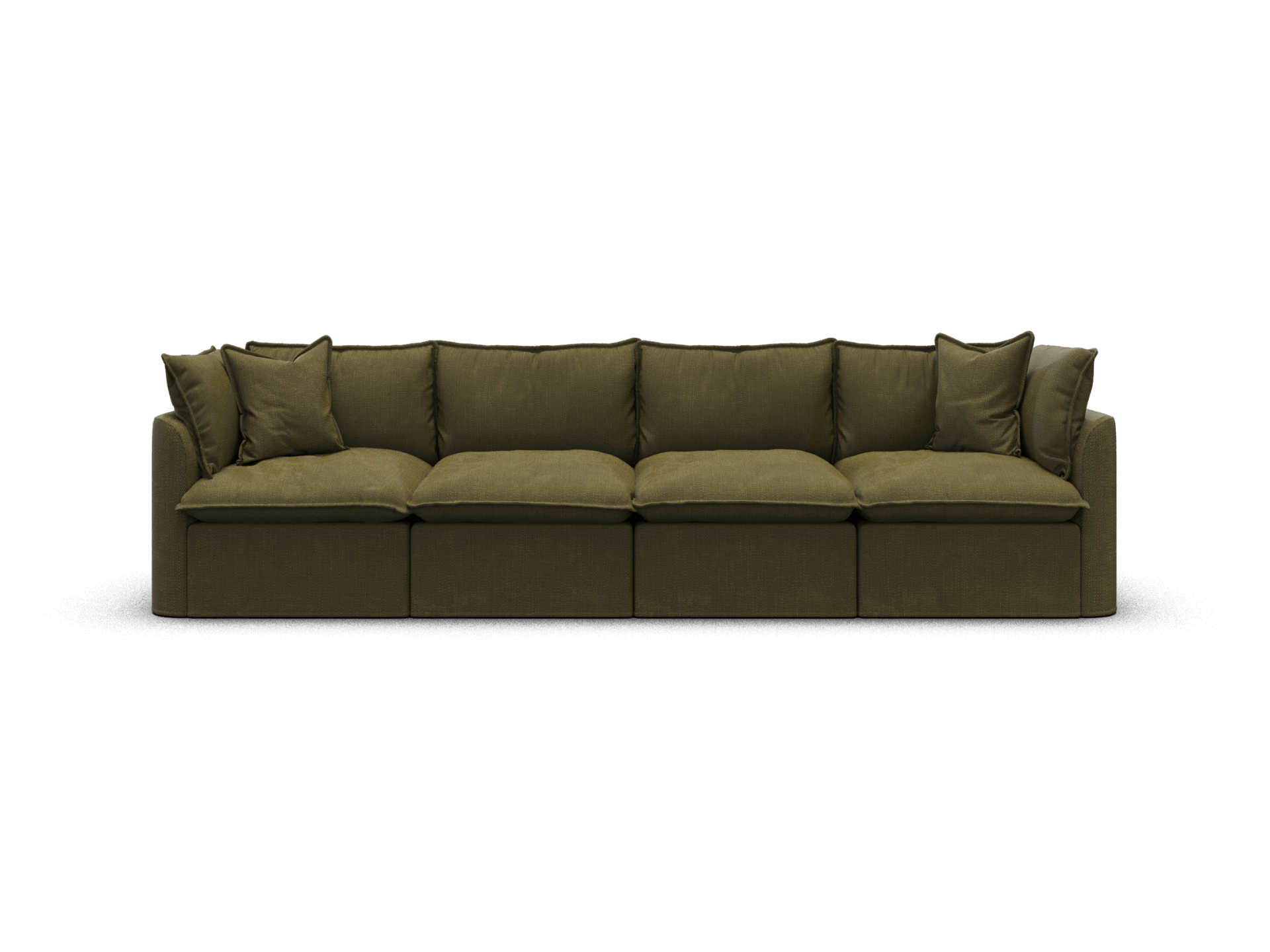 Koala Tamarama 4-section modular sofa in Forest Walk, regular, studio shot on white