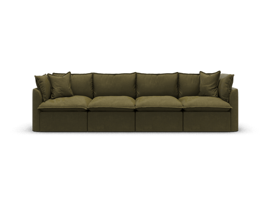 Koala Tamarama 4-section modular sofa in Forest Walk, regular, studio shot on white