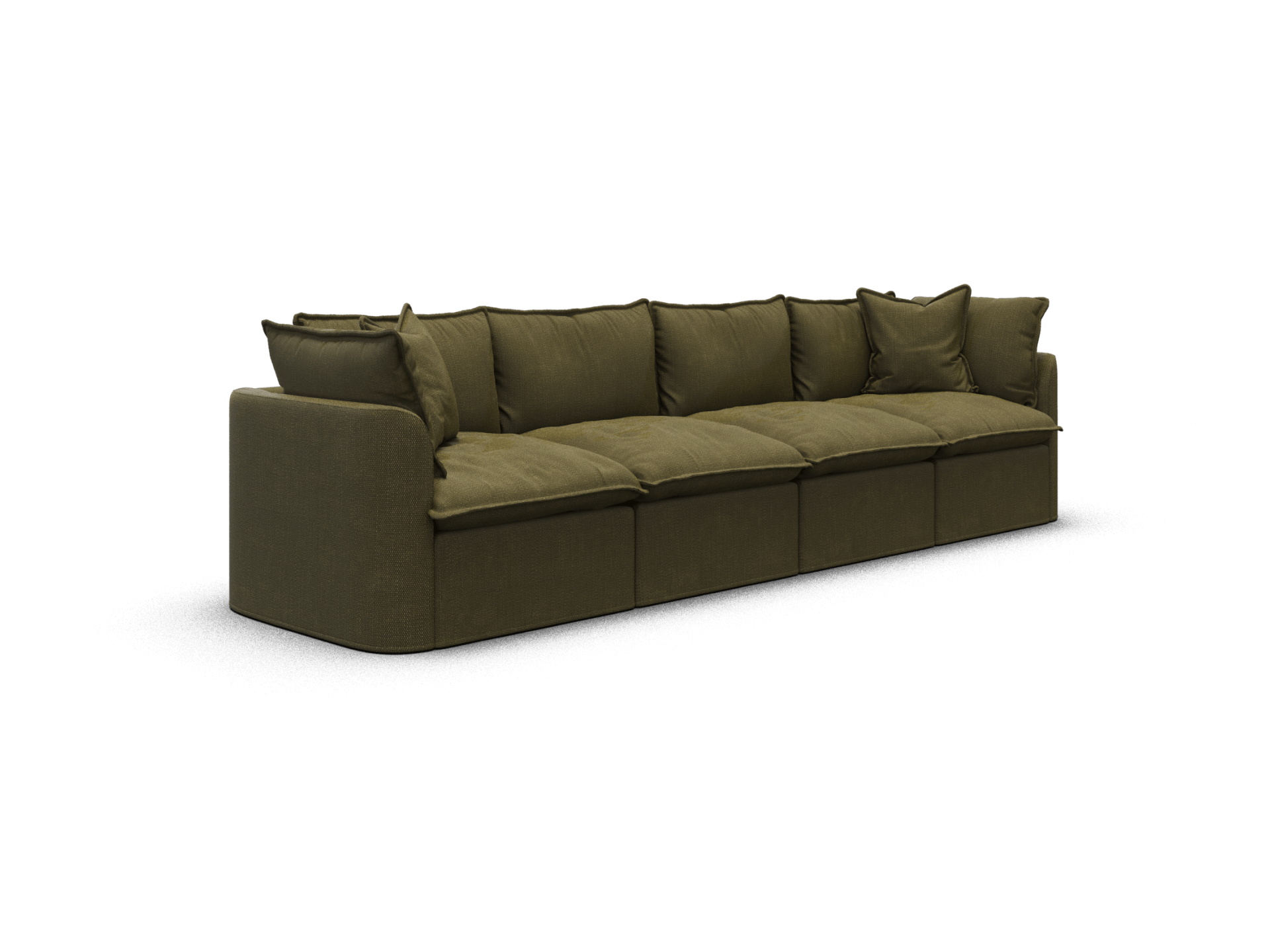 Koala Tamarama 4-section modular sofa in Forest Walk, regular, studio shot on white