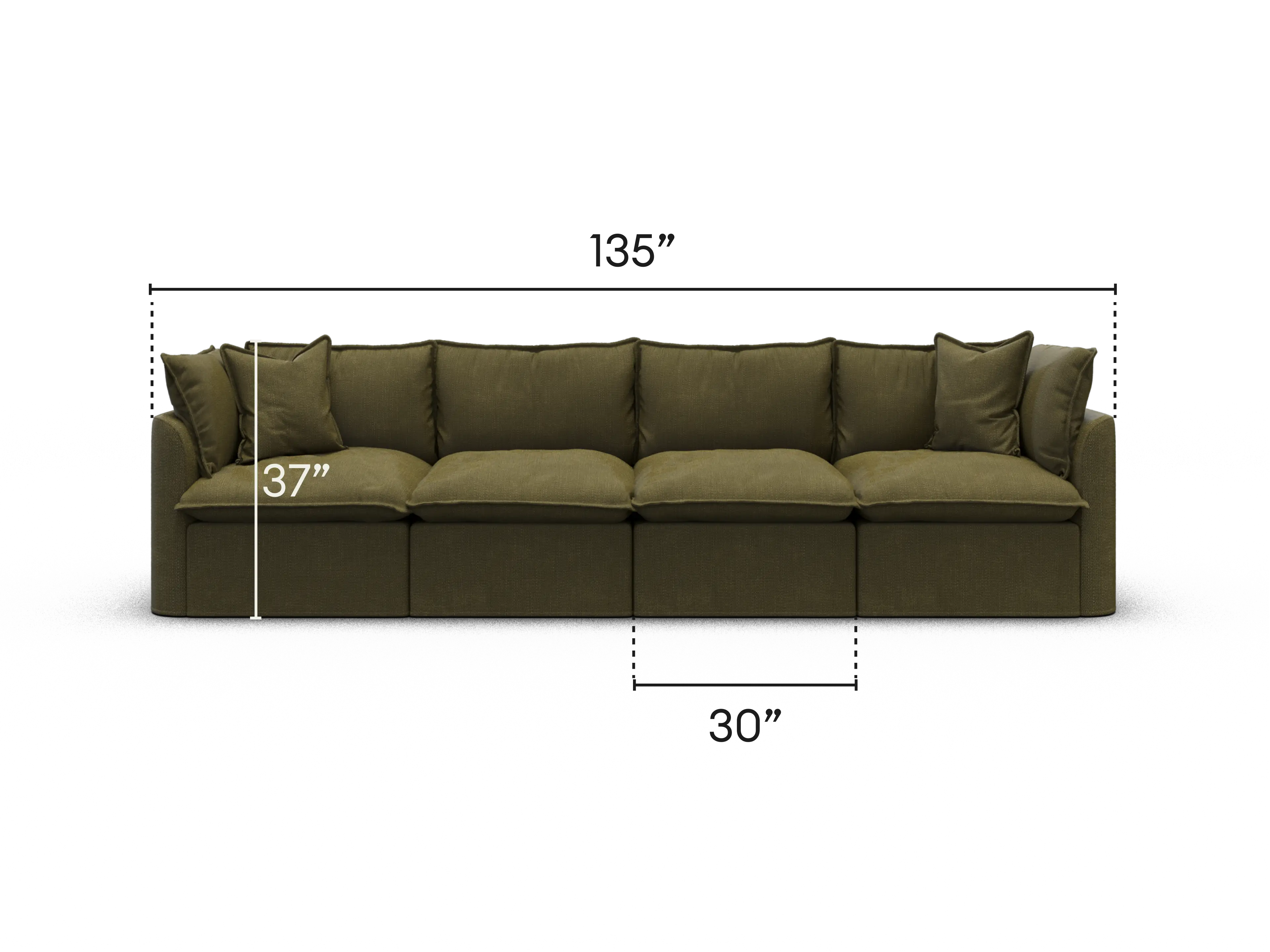 Tamarama Modular Sofa - Regular / 4 Sections / Forest Walk