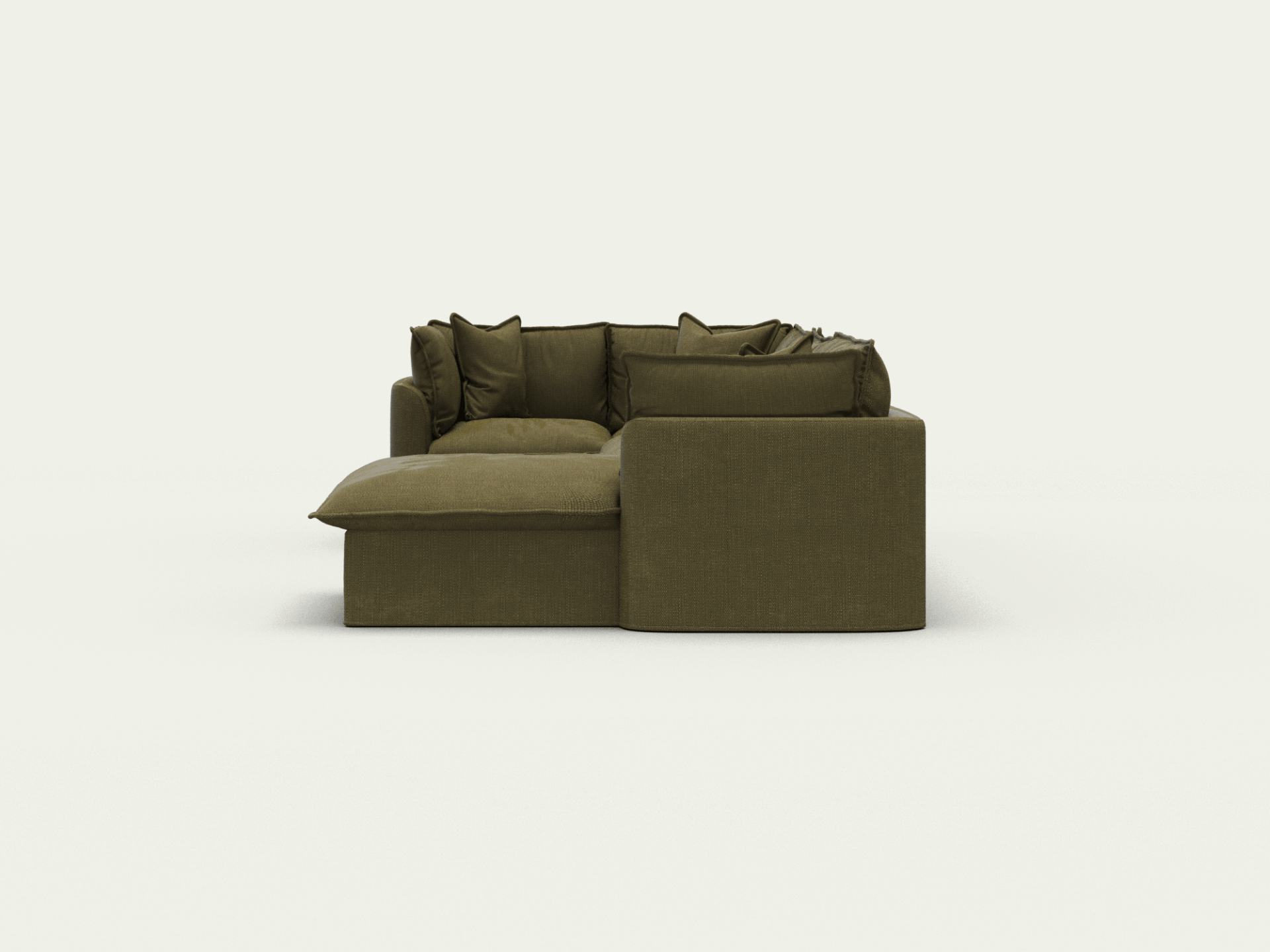 Koala Tamarama 5-section L-shape sectional with chaise in Forest Walk, regular, studio shot on white