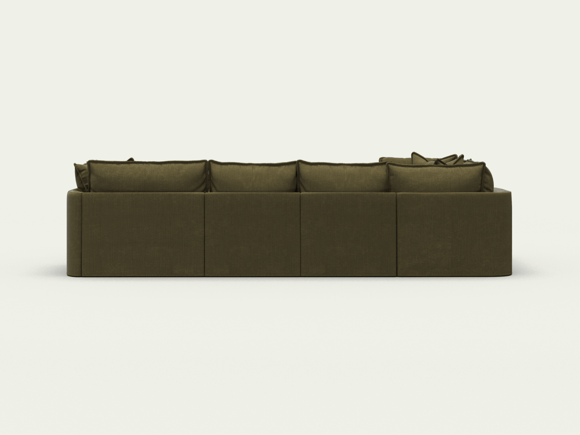 Koala Tamarama 5-section L-shape sectional with chaise in Forest Walk, regular, studio shot on white