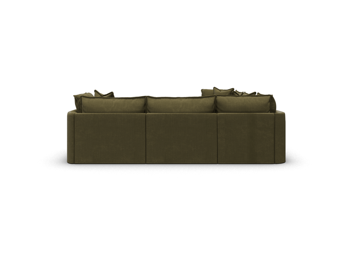 Koala Tamarama 5-section L-shape sectional in Forest Walk, extra-wide, studio shot on white