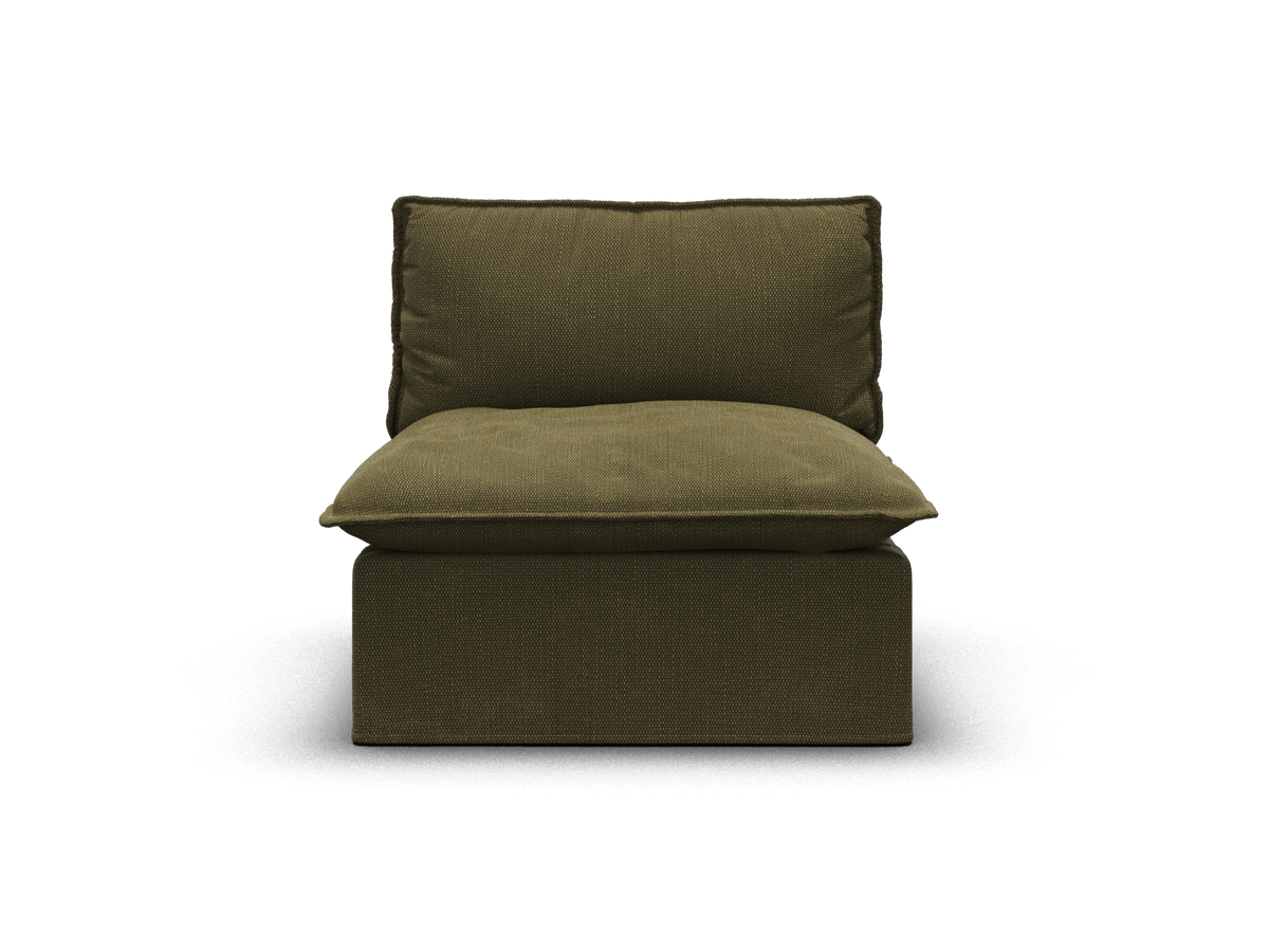 Tamarama Sectional Sofa Section Cover - Extra Wide / Seat / Forest Walk