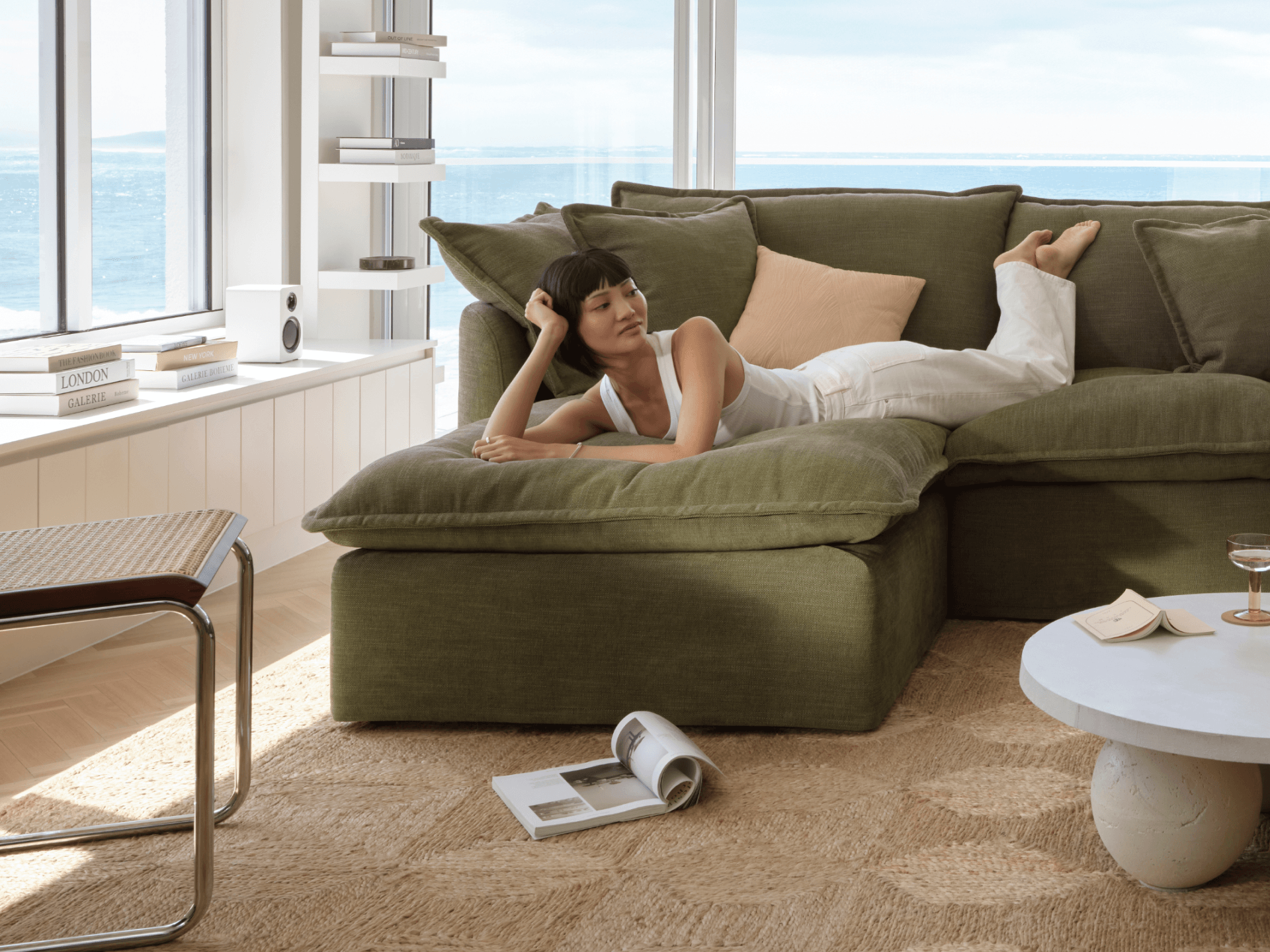 Tamarama Modular Sofa Cover - Regular / 2 Sections / Forest Walk