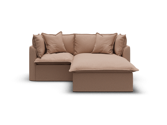Koala Tamarama 2-section modular sofa with chaise in Pebble Beach, regular, studio shot on white
