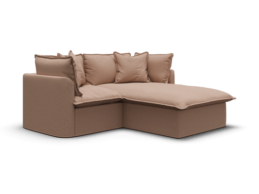 Koala Tamarama 2-section modular sofa with chaise in Pebble Beach, regular, studio shot on white