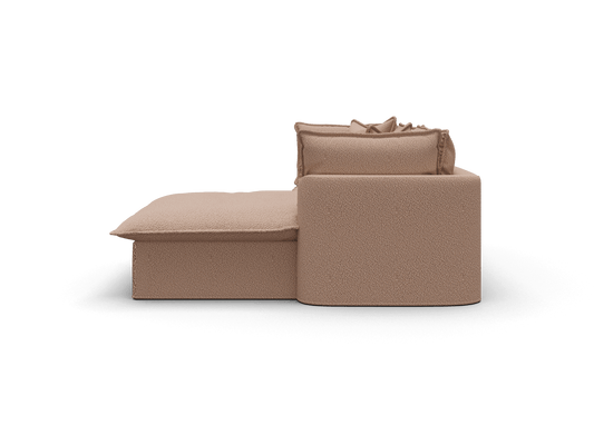 Koala Tamarama 2-section modular sofa with chaise in Pebble Beach, regular, studio shot on white