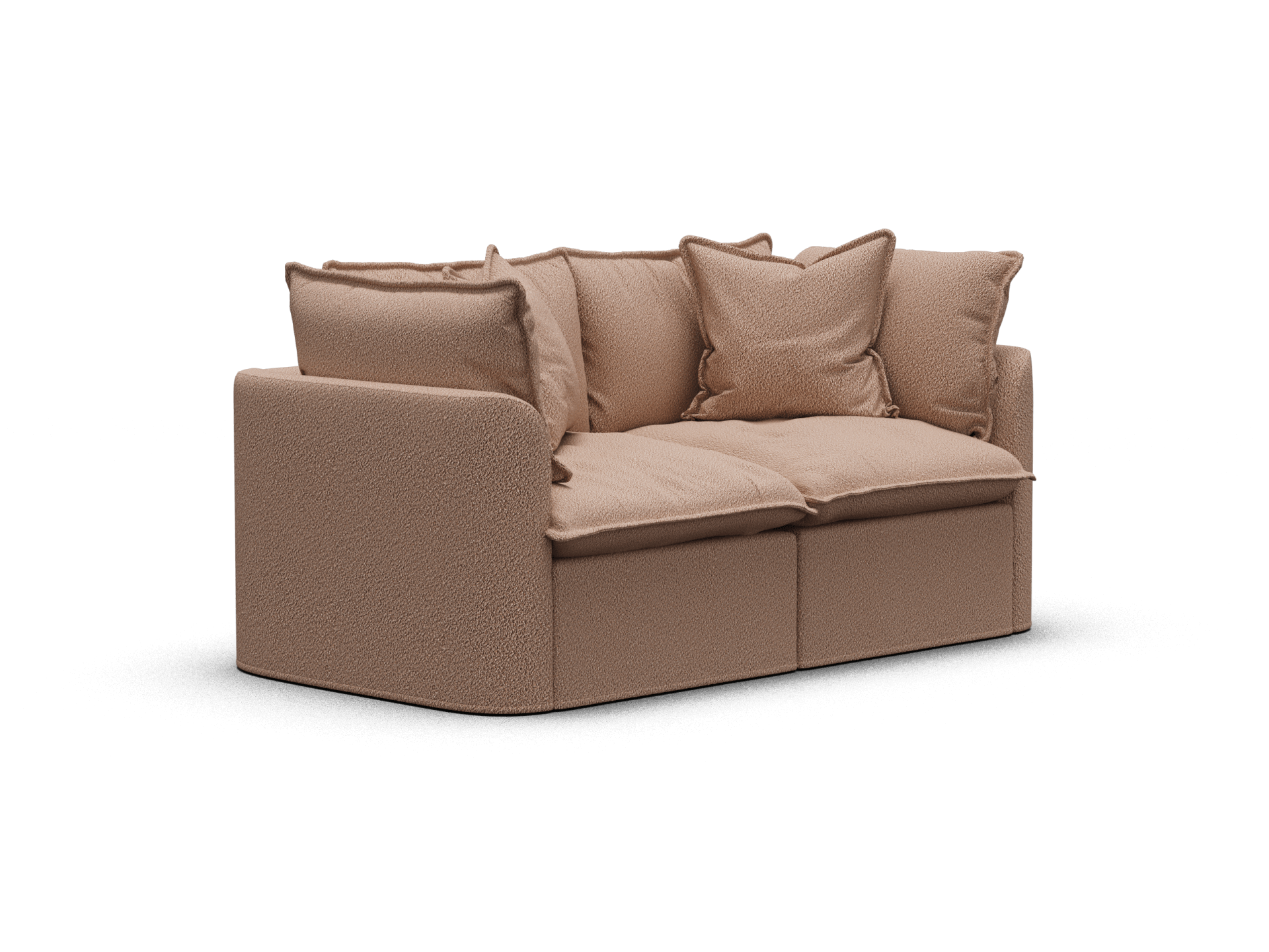 Koala Tamarama 2-section modular sofa in Pebble Beach, regular, studio shot on white