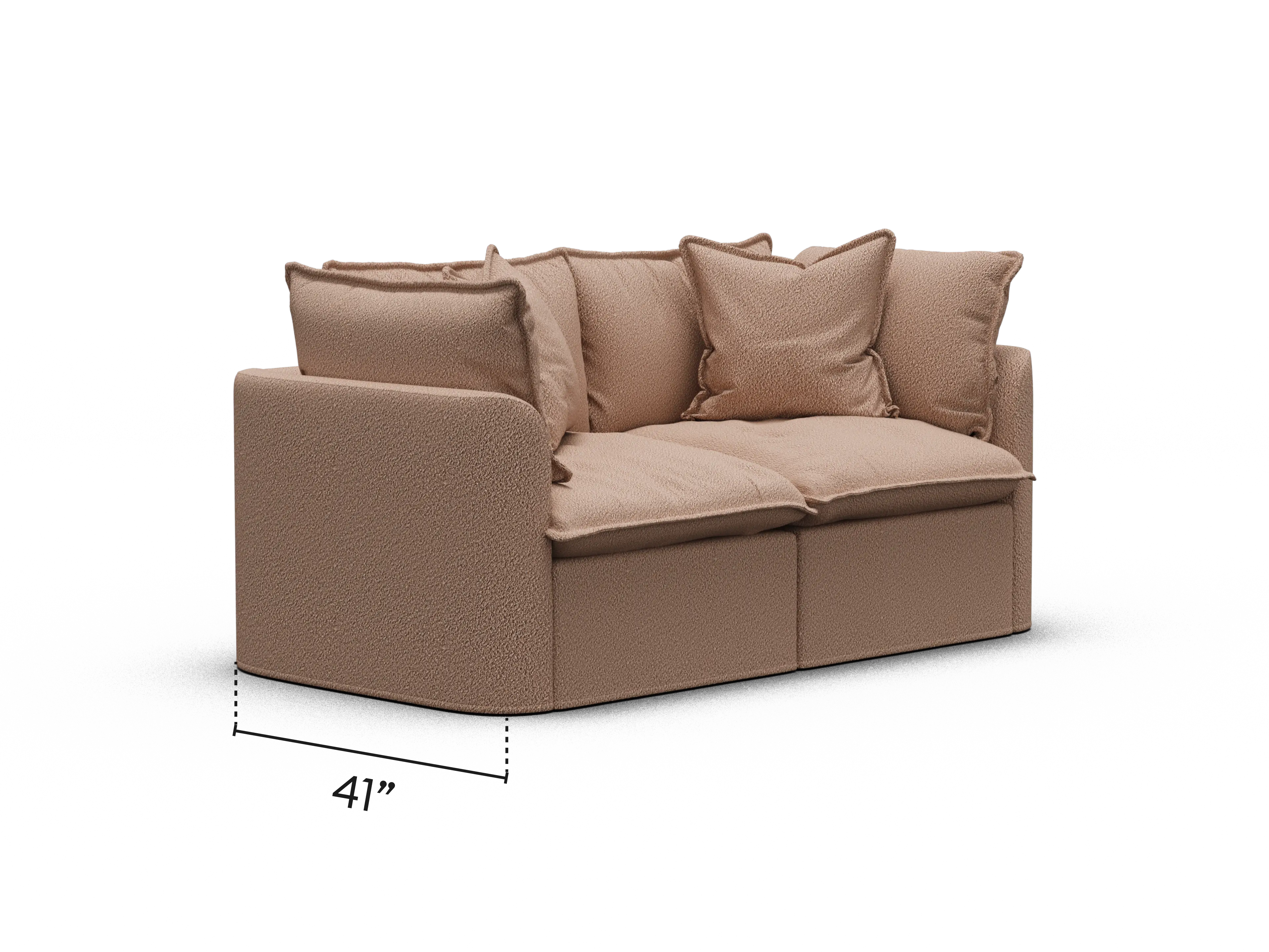 Tamarama Modular Sofa - Pebble Beach (Luxe) / 2 Sections / Regular