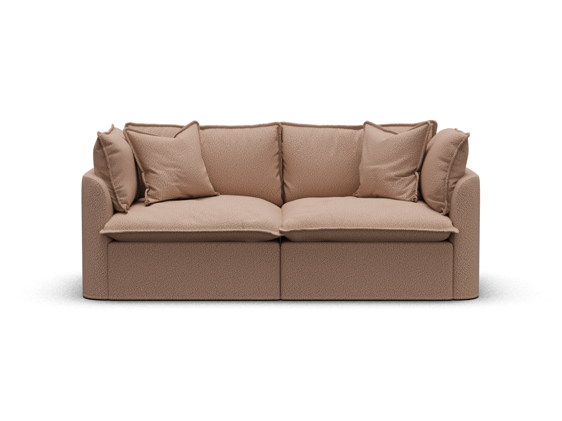 Koala Tamarama 2-section modular sofa in Pebble Beach, extra-wide, studio shot on white