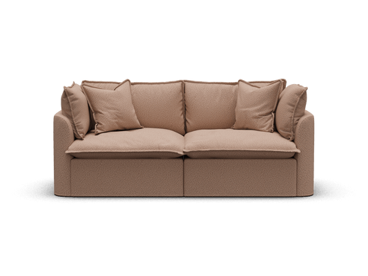 Koala Tamarama 2-section modular sofa in Pebble Beach, extra-wide, studio shot on white