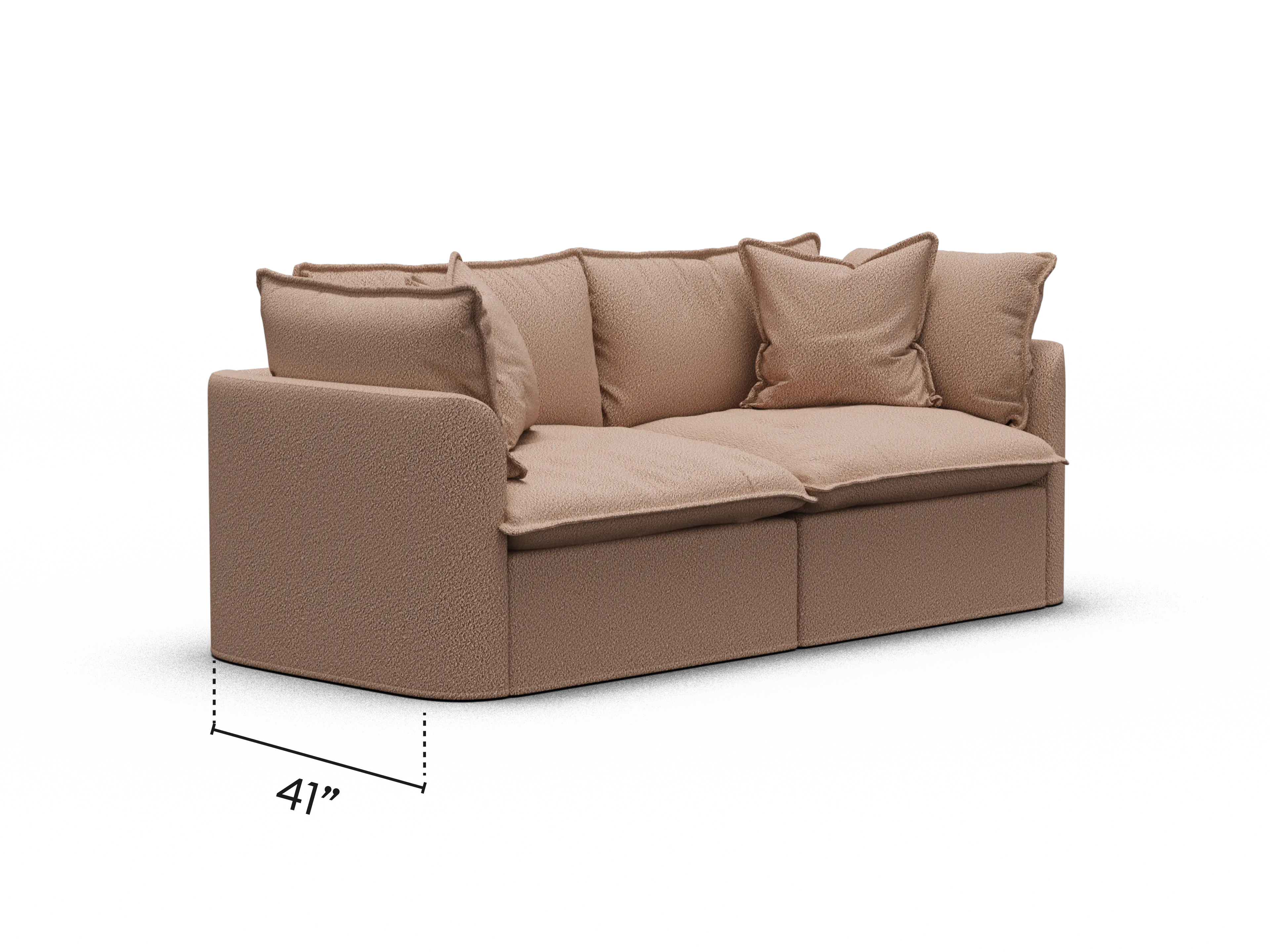 Tamarama Modular Sofa - Pebble Beach (Luxe) / 2 Sections / Extra Wide