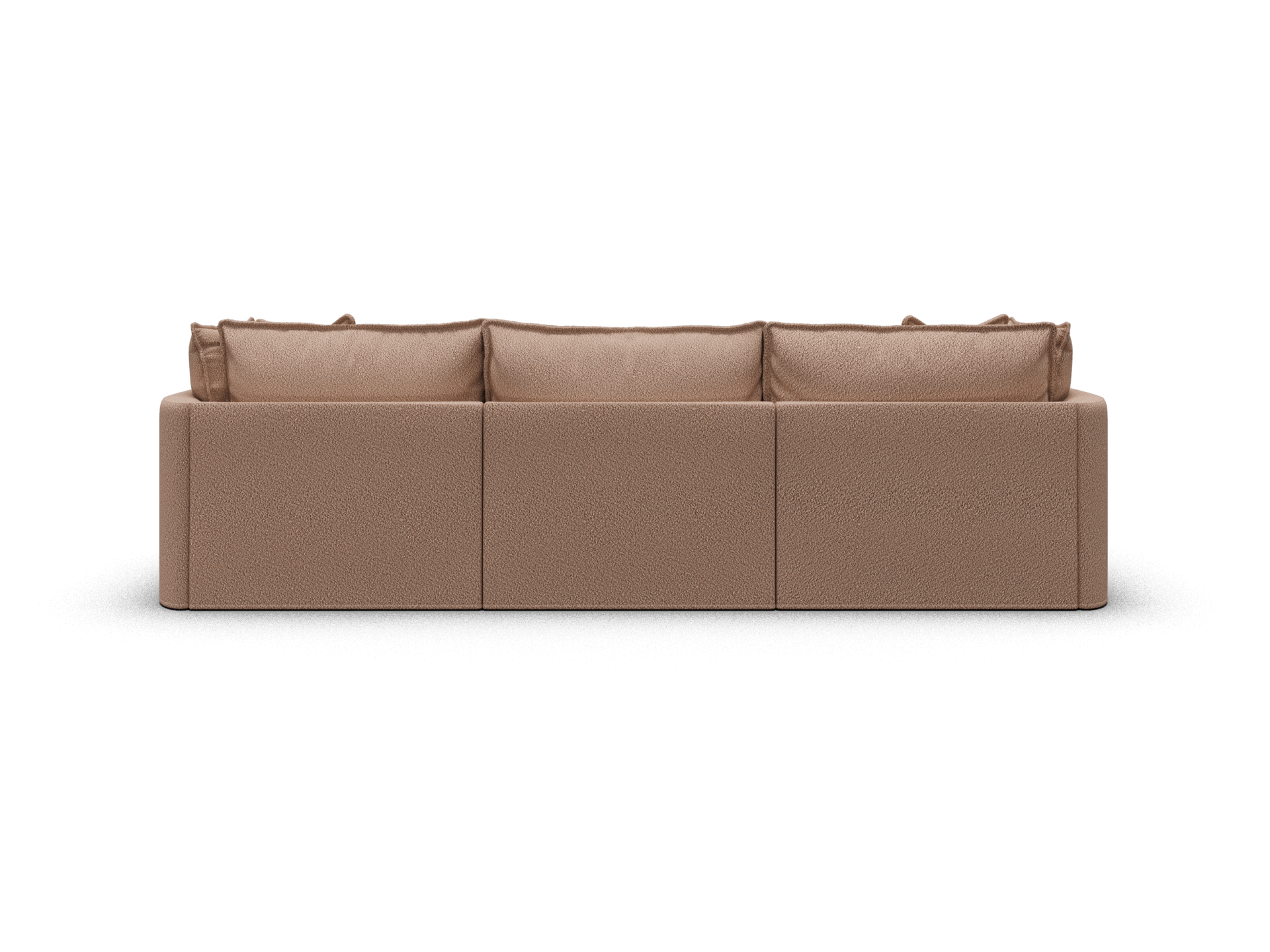 Koala Tamarama 3-section modular sofa with chaise in Pebble Beach, extra-wide, studio shot on white