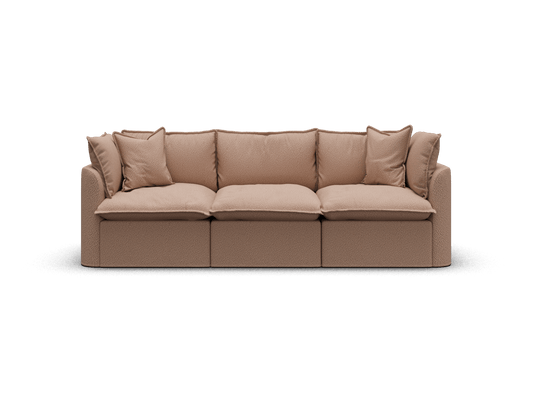 Koala Tamarama 3-section modular sofa in Pebble Beach, regular, studio shot on white