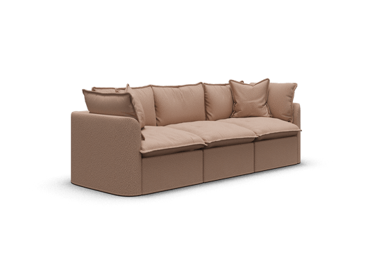 Koala Tamarama 3-section modular sofa in Pebble Beach, regular, studio shot on white