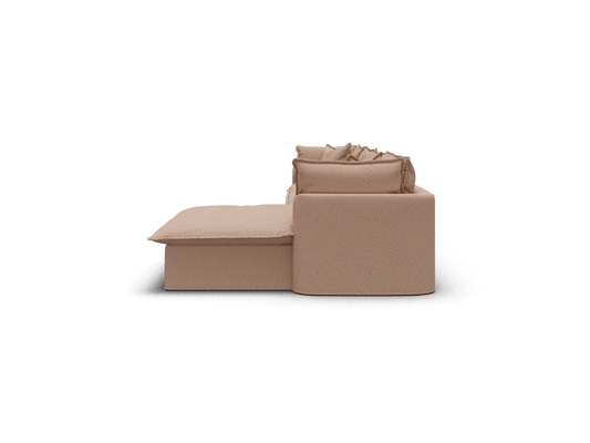 Koala Tamarama 4-section modular sofa with chaise in Pebble Beach, regular, studio shot on white
