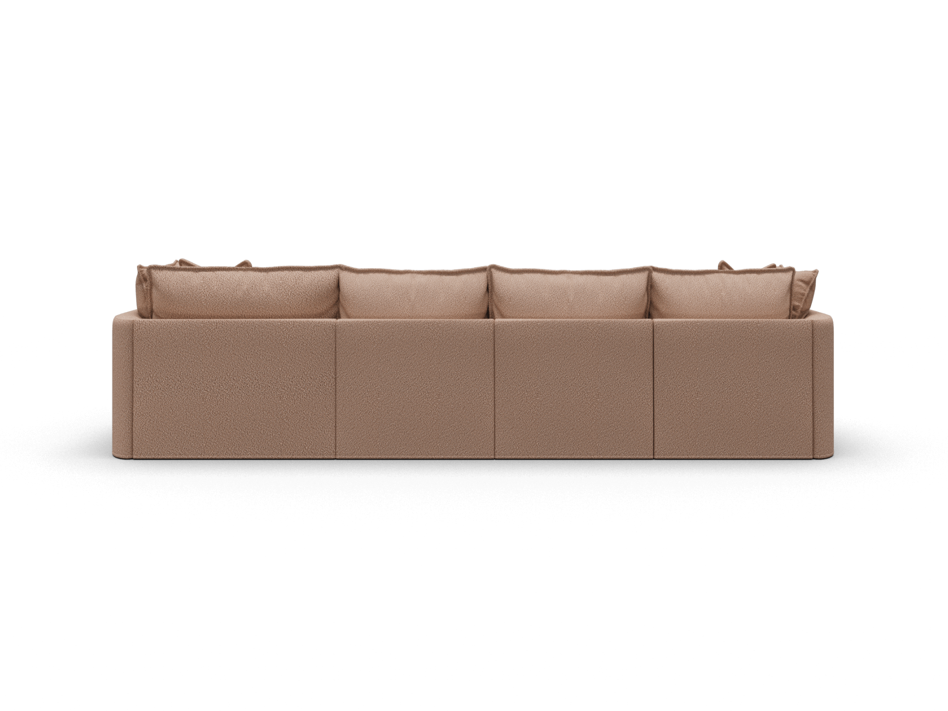 Koala Tamarama 4-section modular sofa with chaise in Pebble Beach, regular, studio shot on white