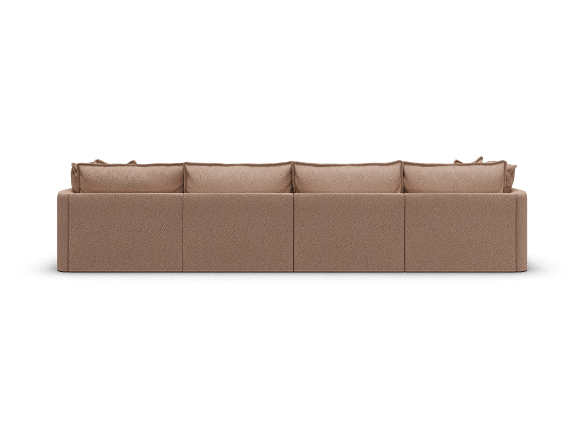 Koala Tamarama 4-section modular sofa with chaise in Pebble Beach, extra-wide, studio shot on white