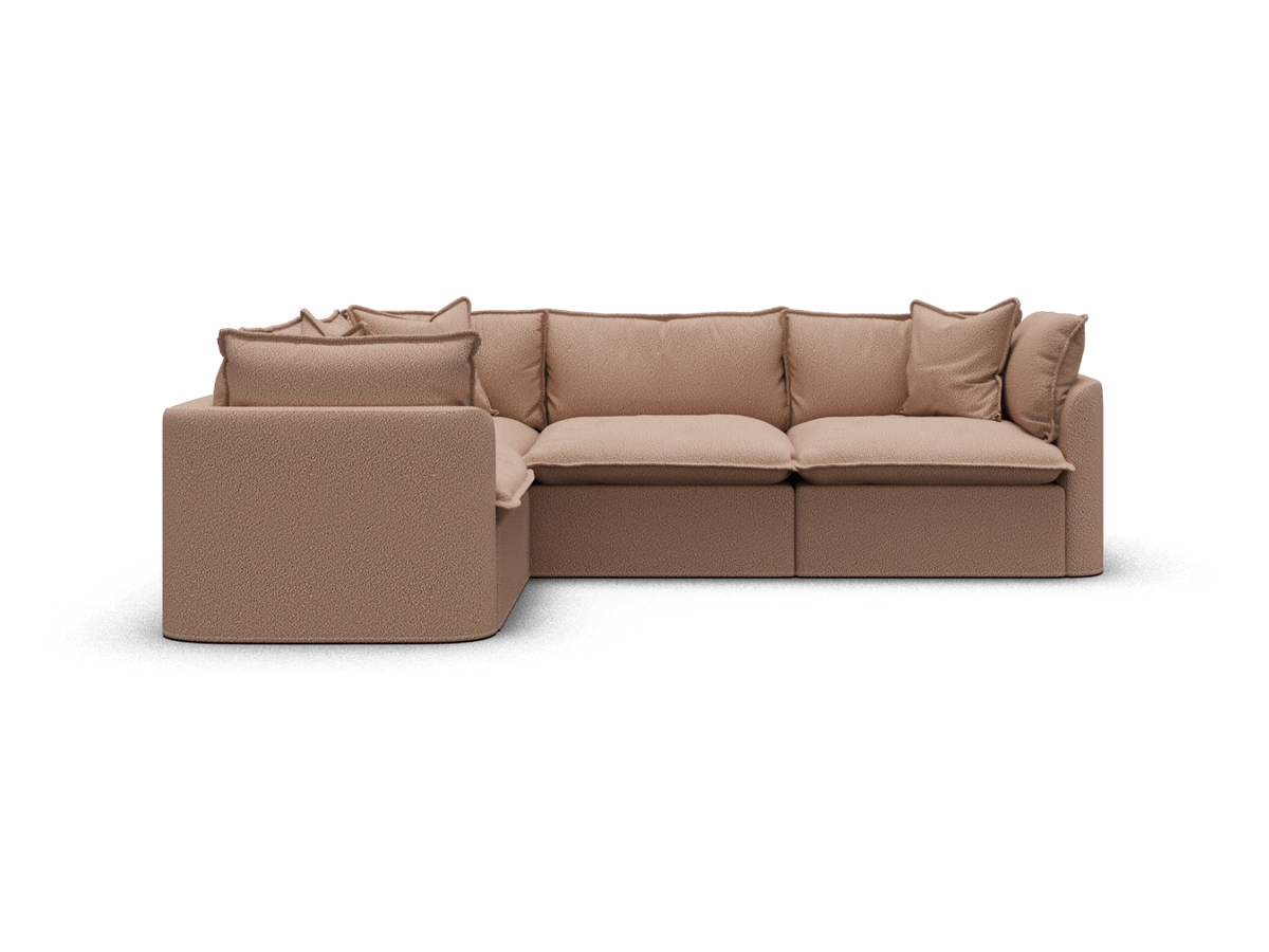 Koala Tamarama 4-section L-shape sectional in Pebble Beach, extra-wide, studio shot on white