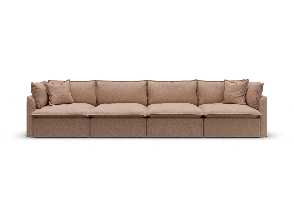 Koala Tamarama 4-section modular sofa in Pebble Beach, extra-wide, studio shot on white