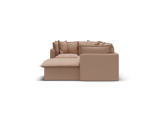 Koala Tamarama 5-section L-shape sectional with chaise in Pebble Beach, regular, studio shot on white