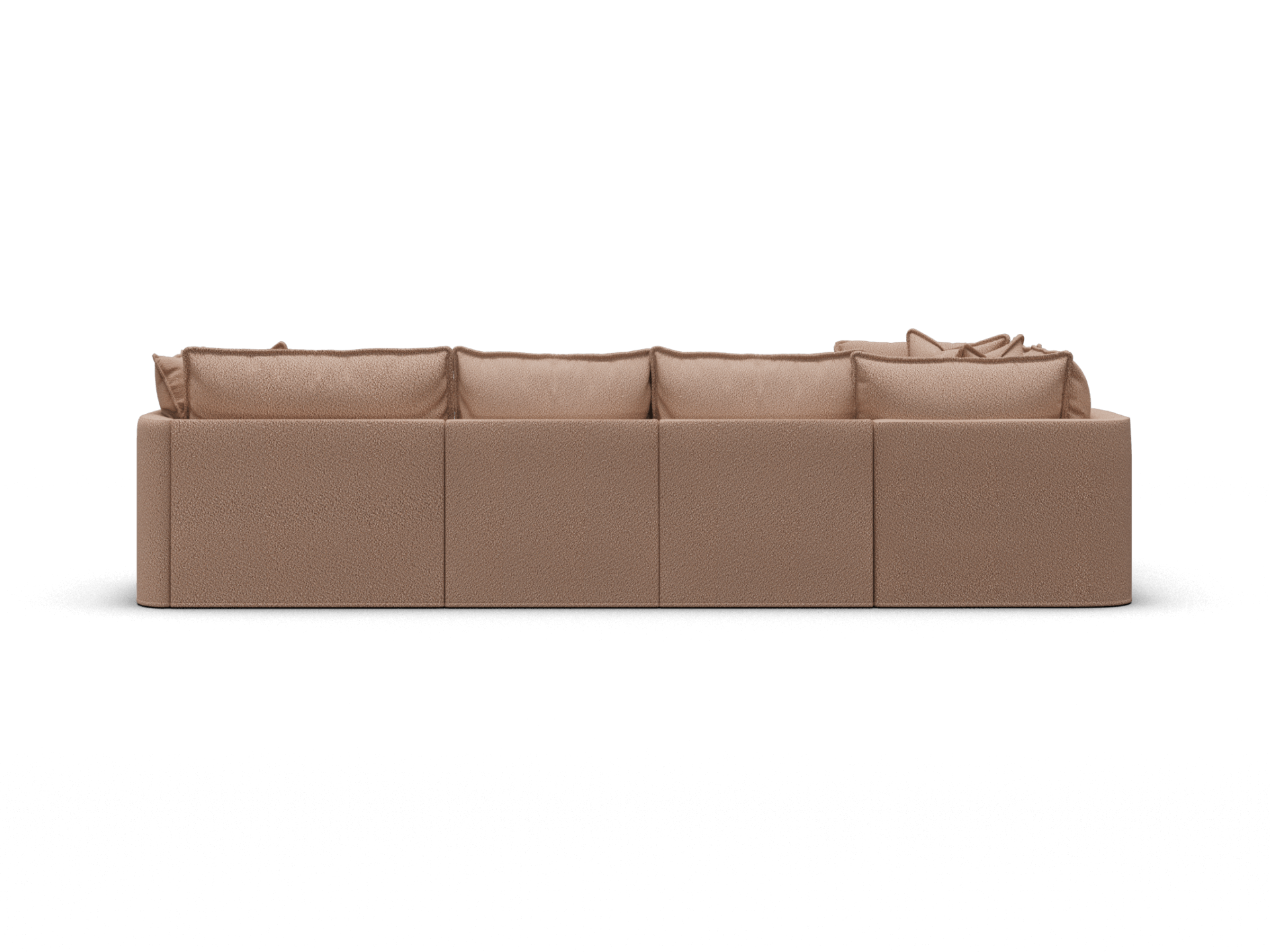 Koala Tamarama 5-section L-shape sectional with chaise in Pebble Beach, regular, studio shot on white