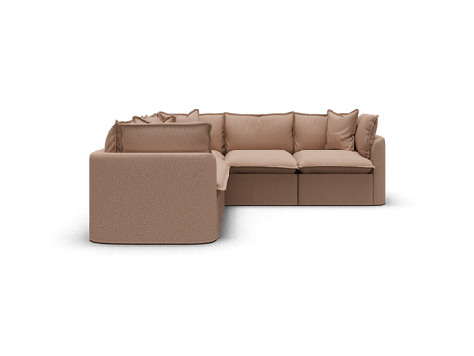 Koala Tamarama 5-section L-shape sectional in Pebble Beach, regular, studio shot on white