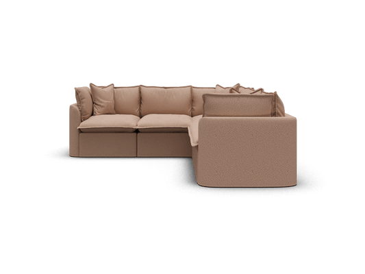 Koala Tamarama 5-section L-shape sectional in Pebble Beach, regular, studio shot on white