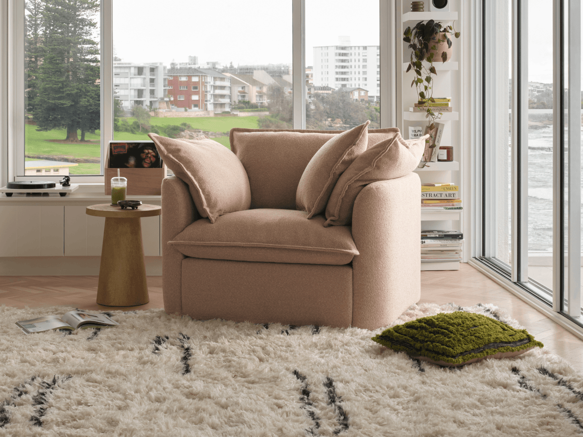 Tamarama Sectional Armchair Cover - Regular / Pebble Beach (Luxe)