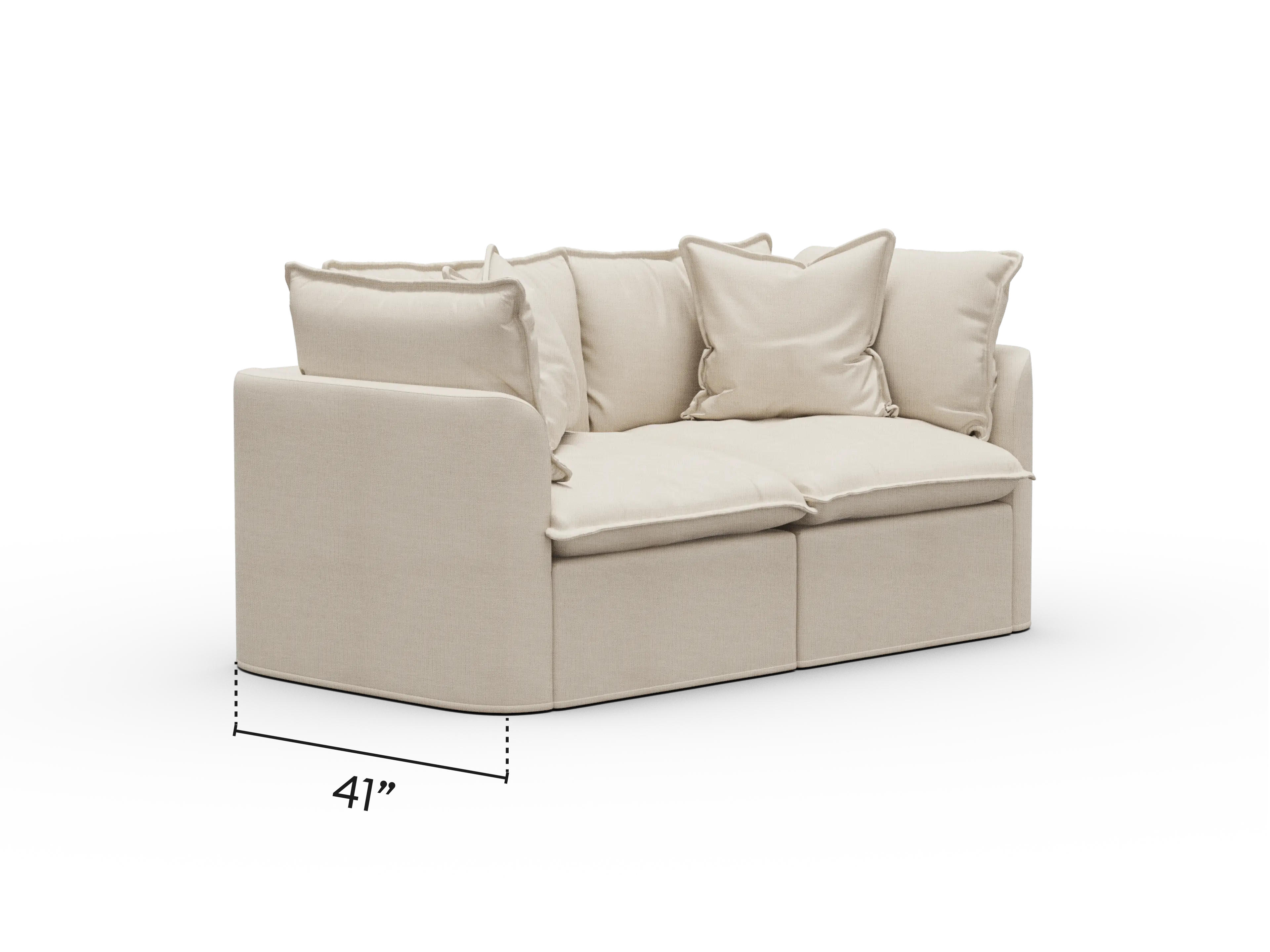 Tamarama Modular Sofa - Regular / 2 Sections / Winter Cream