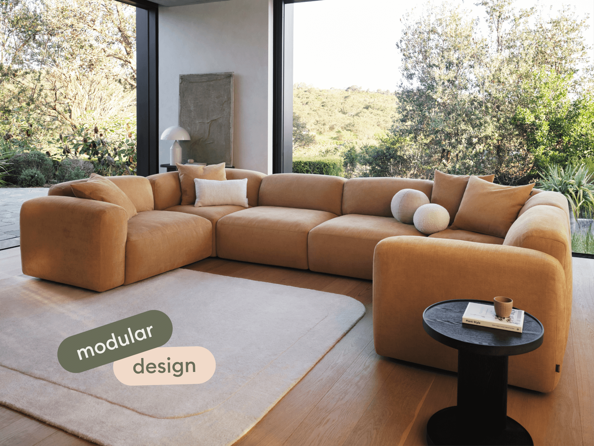 Torquay Modular Sofa - Regular / 6 Sections / Bronzed Aussie