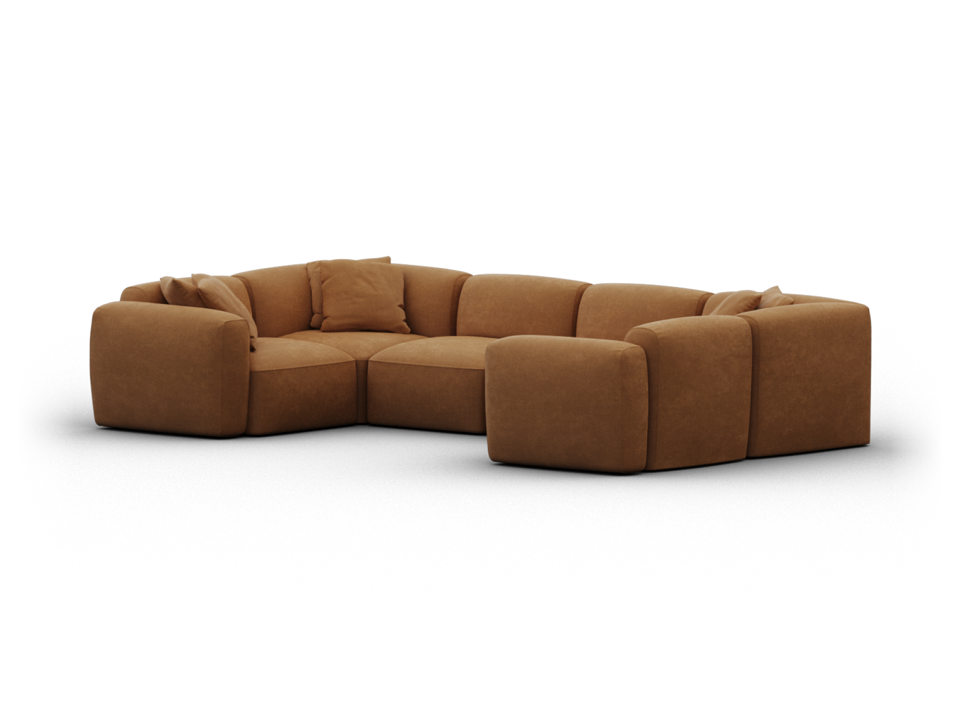 Torquay Modular Sofa - Regular / 6 Sections / Bronzed Aussie