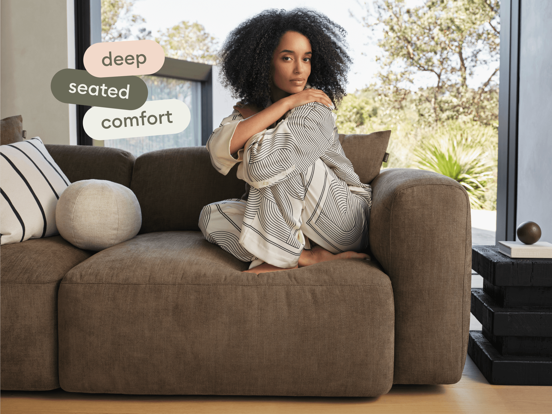 Torquay Modular Sofa - Regular / 5 Sections / Midnight Mocha