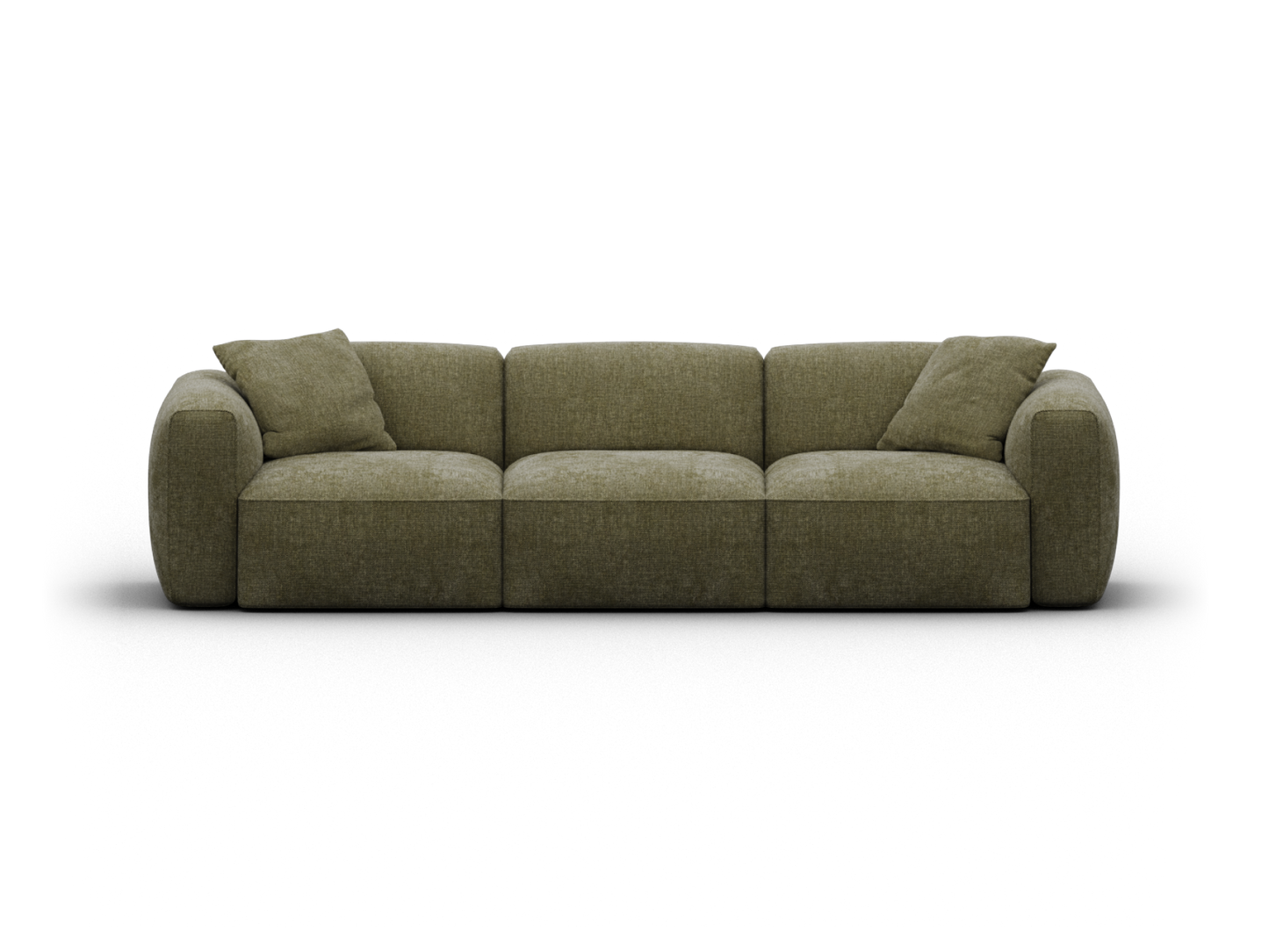 Torquay Modular Sofa 3-seater in Forest Dawn green fabric