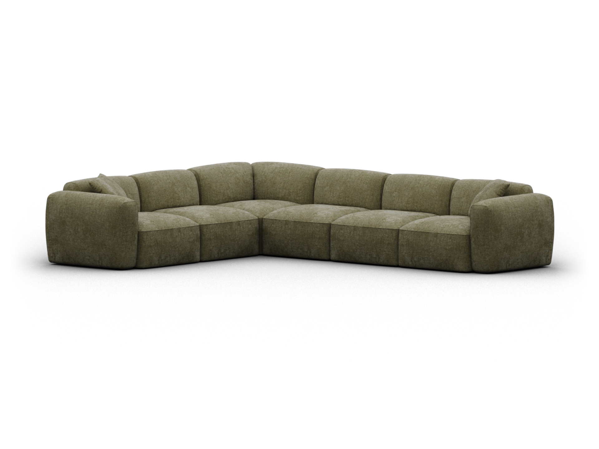 Torquay Modular Sofa - Regular / 6 Sections / Forest Dawn (Luxe)
