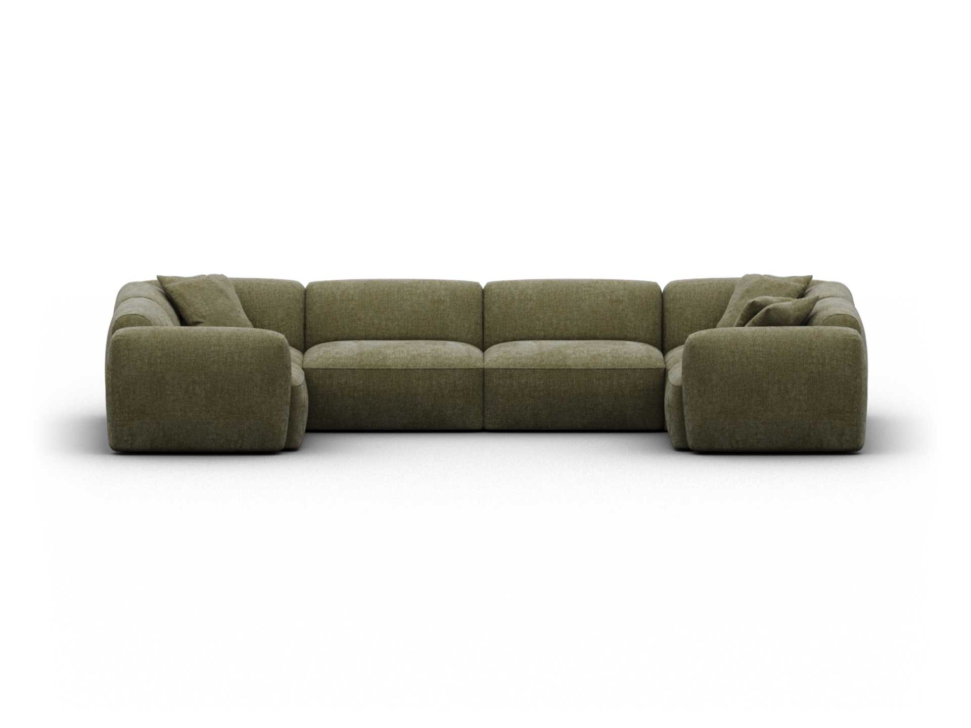 Torquay Modular Sofa - Extra Wide / 6 Sections / Forest Dawn (Luxe)