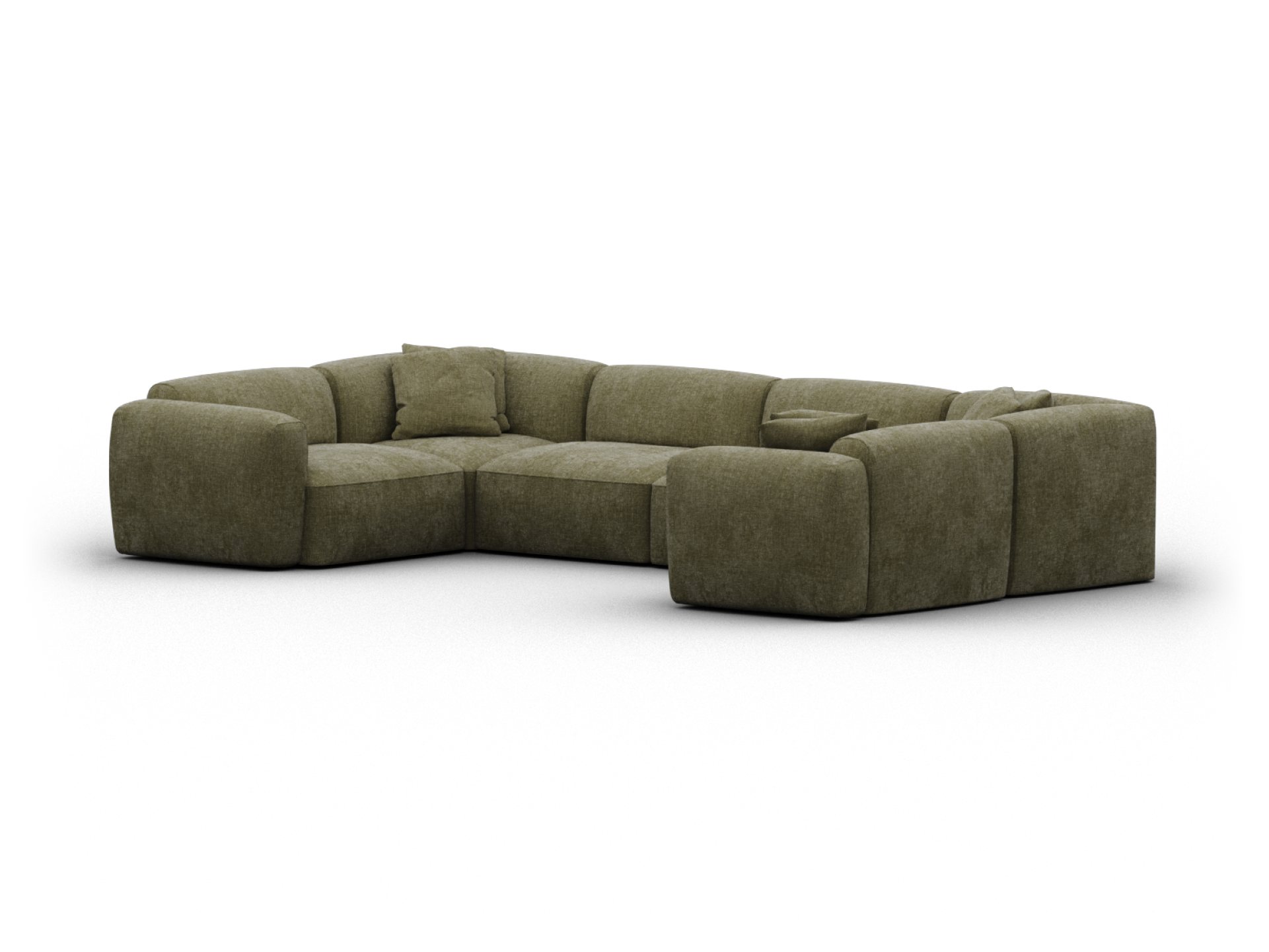 Torquay Modular Sofa - Extra Wide / 6 Sections / Forest Dawn (Luxe)