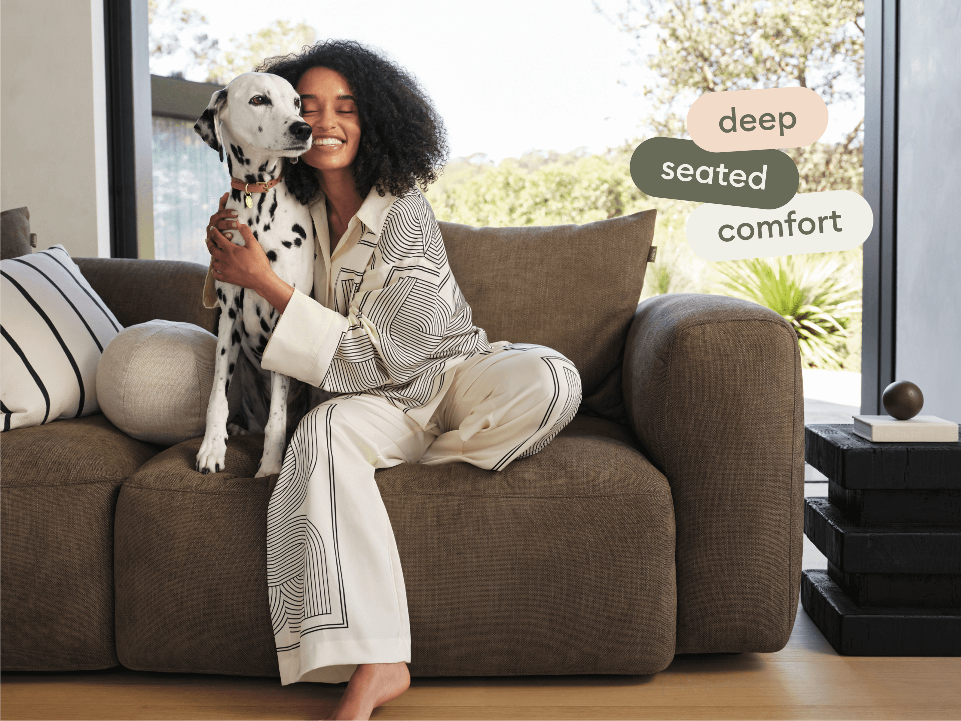 Torquay Modular Sofa - Regular / 4 Sections / Midnight Mocha