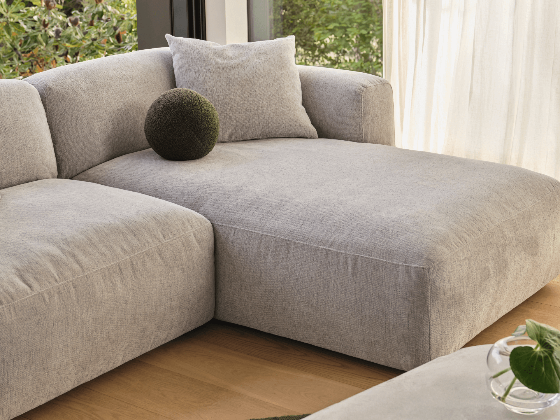Torquay Modular Sofa - Regular / 3 Sections / Moonlit Silver (Luxe)