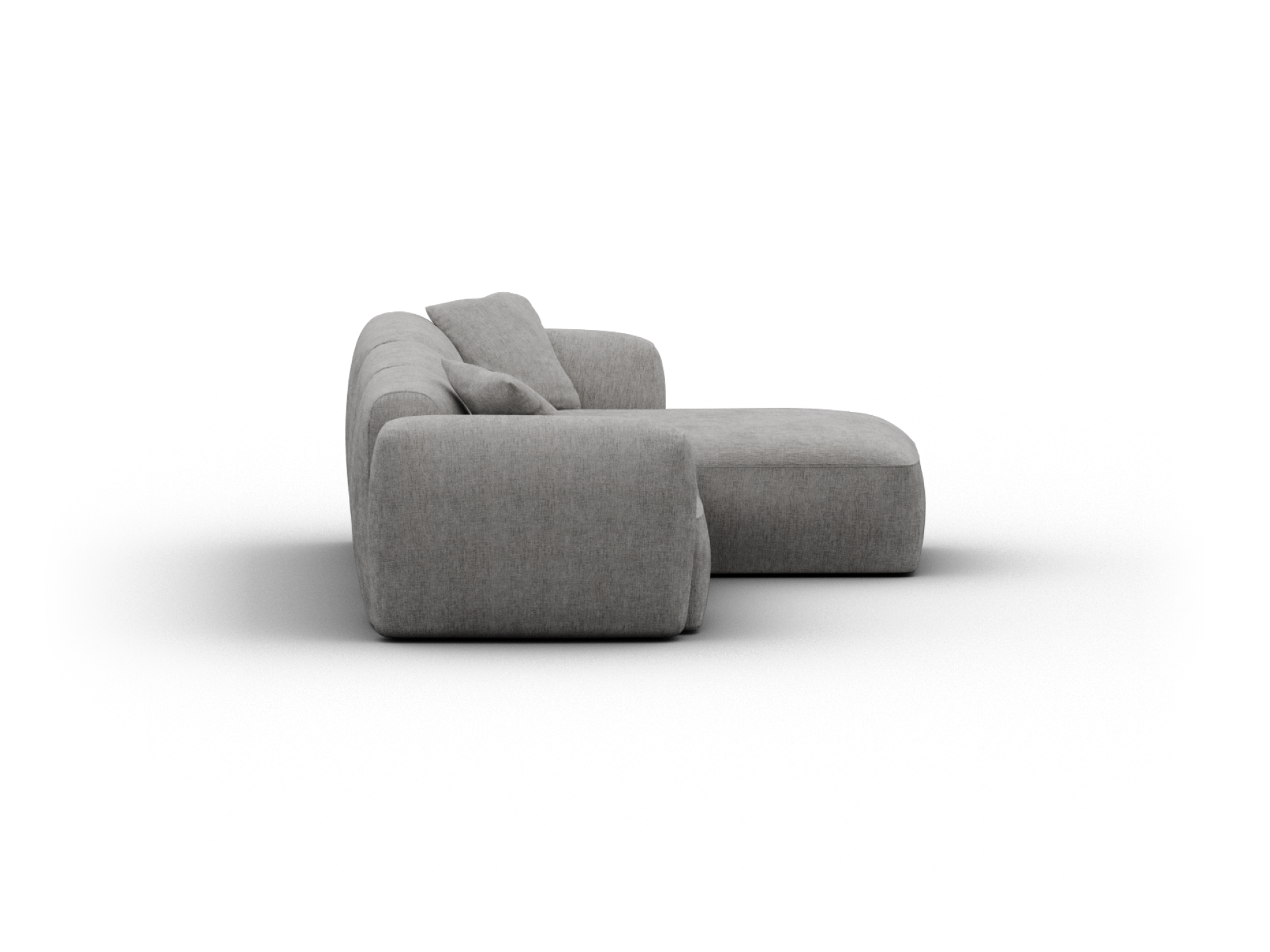 Torquay Modular Sofa - Regular / 3 Sections / Moonlit Silver (Luxe)