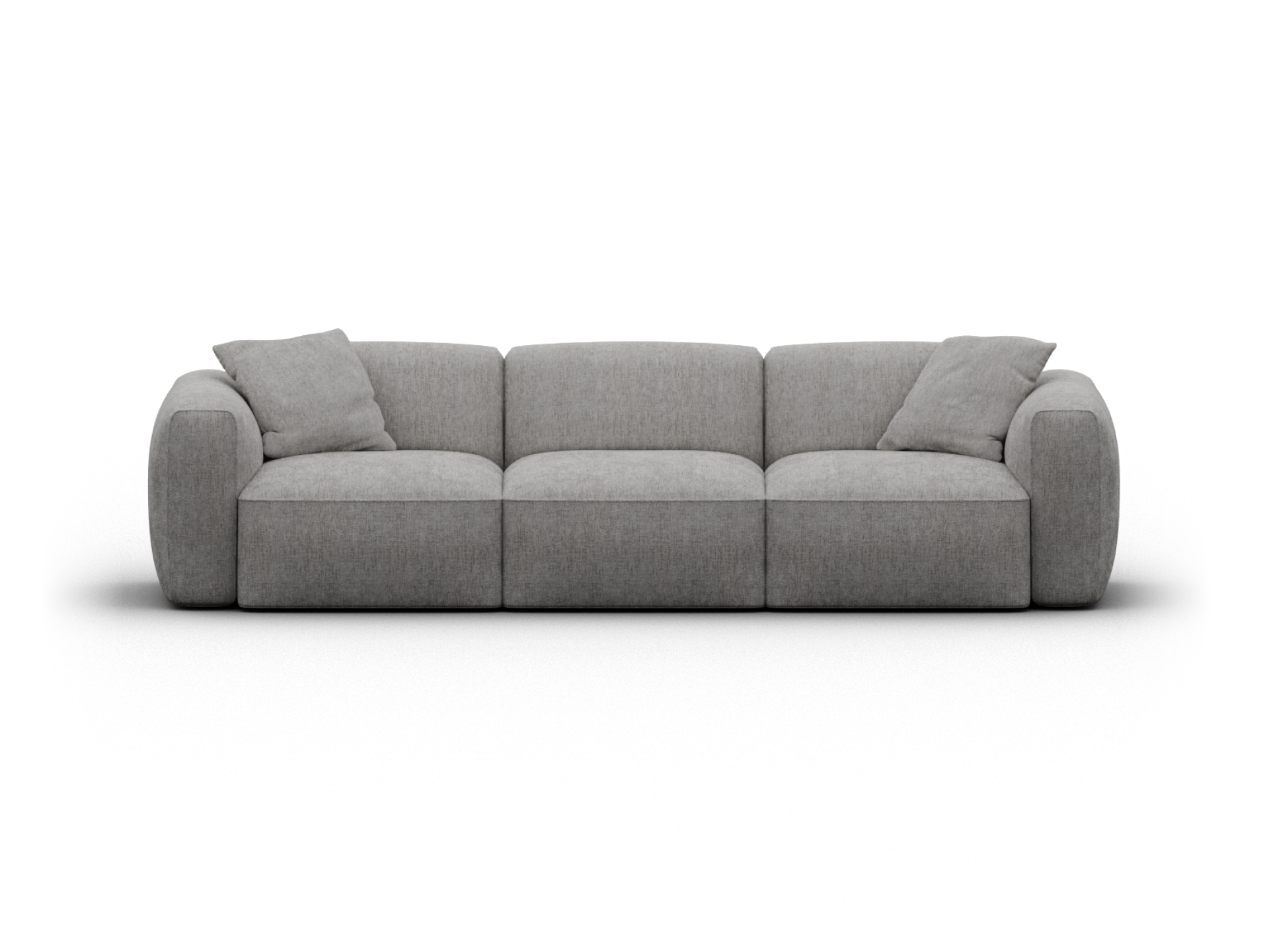 Torquay Modular Sofa - Regular / 3 Sections / Moonlit Silver (Luxe)
