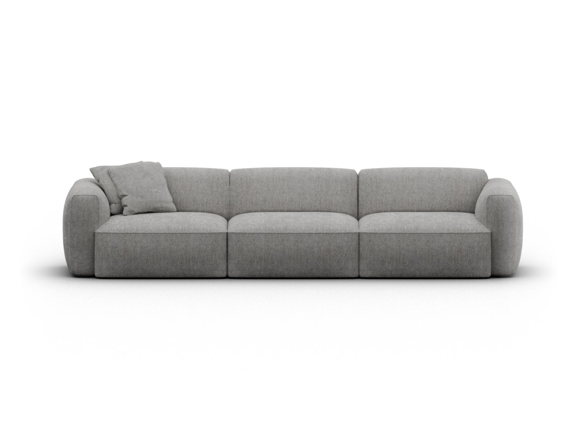 Torquay Modular Sofa - Extra Wide / 3 Sections / Moonlit Silver (Luxe)