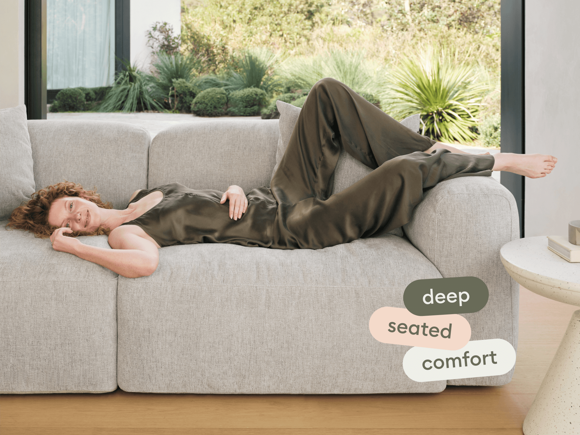 Torquay Modular Sofa - Extra Wide / 3 Sections / Moonlit Silver (Luxe)